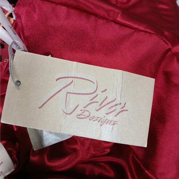 $348 NWT Riva Formal Evening Gown Size 8 Halter Maxi Dress Wedding Party Prom - Picture 10 of 15